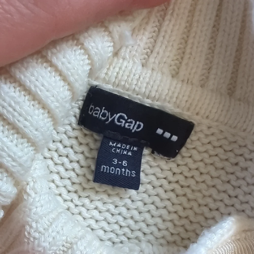 GAP Cream and Pink Knit Sweater Dress Size 3-6 Months